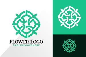 natur blomma logotyp design, abstrakt logotyper design koncept för mall vektor