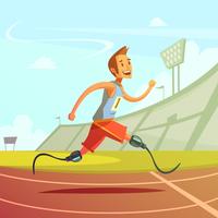 handikappad runner illustration vektor