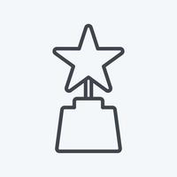 Award-Symbol im trendigen Linienstil isoliert auf weichem blauem Hintergrund vektor