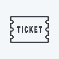 Symboltickets - Linienstil - einfache Illustration, gut für Drucke, Ankündigungen usw vektor