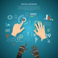 Virtuelles Interface Design Konzept vektor
