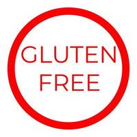 glutenfreies Symbol auf weißem Hintergrund vektor