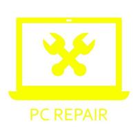 pc reparation på vit bakgrund vektor