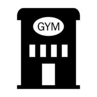 gym på vit bakgrund vektor