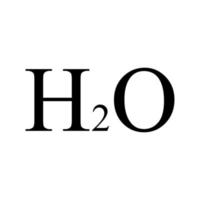 H2O på vit bakgrund vektor