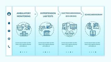 kontrollera för hypertoni onboarding vektor mall