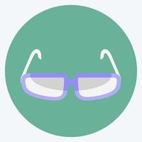 glasögon ikon i trendig platt stil isolerad på mjuk blå bakgrund vektor