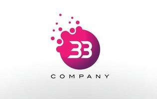 bb letter dots logo design med kreativa trendiga bubblor. vektor