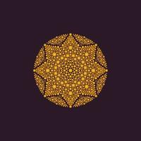 goldenes Ball-Mandala-Logo vektor