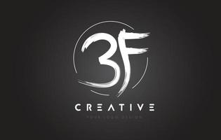 bf Pinsel-Brief-Logo-Design. künstlerische handschriftliche briefe logokonzept. vektor