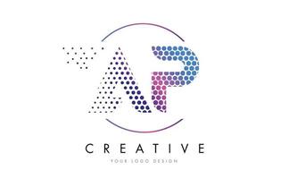 ap ap rosa magenta gepunktete blase brief logo design vektor