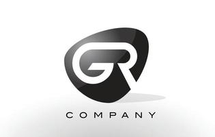 gr-Logo. Brief-Design-Vektor. vektor