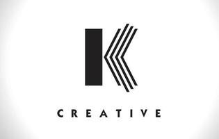 k-Logo-Buchstabe mit schwarzen Linien-Design. Linie Buchstabe Vektor-Illustration vektor