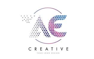 ae ad rosa magenta gepunktete blase brief logo design vektor