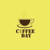 kaffe dag logotyp mall design. det är lämpligt för företag vektor