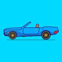 Cabrio-Auto-Cartoon-Vektor-Symbol-Illustration vektor