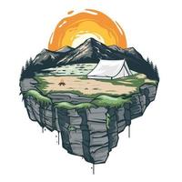 Camping Wald Illustrator Design Vektor