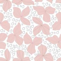 Vektor nahtlose Muster Blumen. botanische Illustration für Tapeten, Textilien, Stoffe, Kleidung, Papier, Postkarten