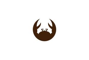 einfacher minimalistischer Krabbengarnelen-Hummerklaue-Meeresfrüchte-Restaurant-Logo-Design-Vektor vektor