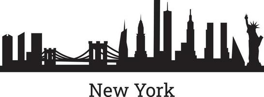 new york skyline siluett vektor