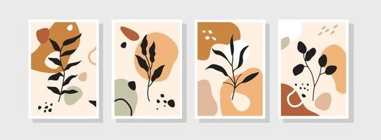 abstrakt växtkonstdesign för tryck, omslag, tapeter, minimal väggkonst och naturligt. vektor illustration.