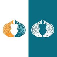 Fisch-Logo-Vorlage. kreativer Vektor