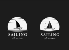 segelfartygets logotyp designs inspiration. vektor