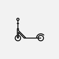 Roller, Tretroller Liniensymbol, Vektor, Illustration, Logo-Vorlage. für viele Zwecke geeignet vektor