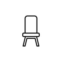 Stuhl, Sitzliniensymbol, Vektor, Illustration, Logo-Vorlage. für viele Zwecke geeignet. vektor