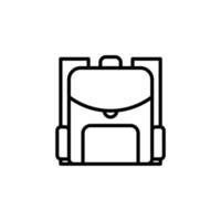 Rucksack, Schule, Rucksack, Rucksack-Liniensymbol, Vektor, Illustration, Logo-Vorlage. für viele Zwecke geeignet. vektor