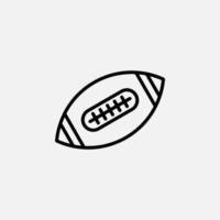 Rugby, American Football, Ballsymbol, Vektor, Illustration, Logovorlage. für viele Zwecke geeignet. vektor