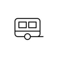 Wohnwagen, Wohnmobil, Reiseleitungssymbol, Vektor, Illustration, Logo-Vorlage. für viele Zwecke geeignet.