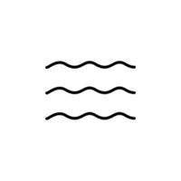 Ozean, Wasser, Fluss, Meereslinie Symbol, Vektor, Illustration, Logo-Vorlage. für viele Zwecke geeignet. vektor