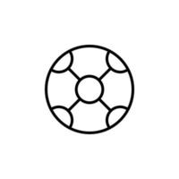 Fußball, Sport, Ball Symbol Leitung, Vektor, Illustration, Logo-Vorlage. für viele Zwecke geeignet. vektor