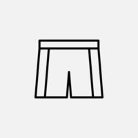 shorts, casual, byx linje ikon, vektor, illustration, logotyp mall. lämplig för många ändamål. vektor