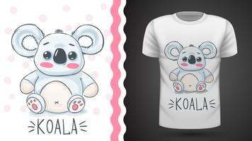 Netter Koala - Idee für Druckt-shirt. vektor