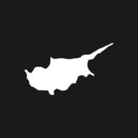 karta över Cypern på svart bakgrund vektor