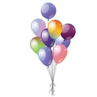 färgglada ballonger vektor för en semester eller fest