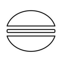 Burger-Liniensymbol. Designvorlagenvektor vektor