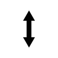Zwei-Wege-, Pfeil-, Go-, Up-, Down-Symbol. Designvorlagenvektor vektor