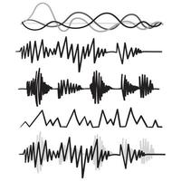 musik ljud ljud frekvens handritade doodle stil vektor
