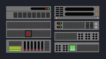 Sats med datorserver vektor