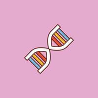 DNA-Vektor-flaches Symbol vektor