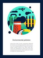 förorening av miljön genom skadliga utsläpp till atmosfären och vattnet. vektorillustration 03.jpg vektor