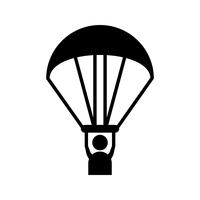 paragliding glyph black icon vektor