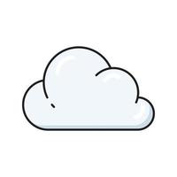 Cloud-Vektor-Illustration auf einem transparenten Hintergrund. Premium-Qualitätssymbole. Vektorlinie flaches Farbsymbol für Konzept und Grafikdesign. vektor