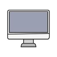 Monitor-Vektor-Illustration auf einem transparenten Hintergrund. Symbole in Premiumqualität. Vektorlinie flaches Farbsymbol für Konzept und Grafikdesign. vektor