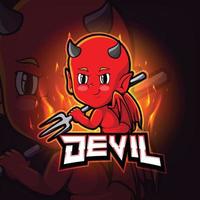 devil mascot esport logotypdesign vektor