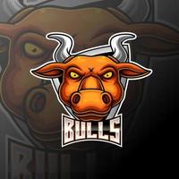bulls e sport maskot-logotypdesign vektor