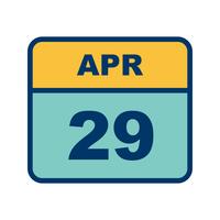 29. April Datum an einem Tageskalender vektor